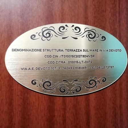 Terrazza Sul Mare In Via Devoto Lejlighed Chiavari Eksteriør billede